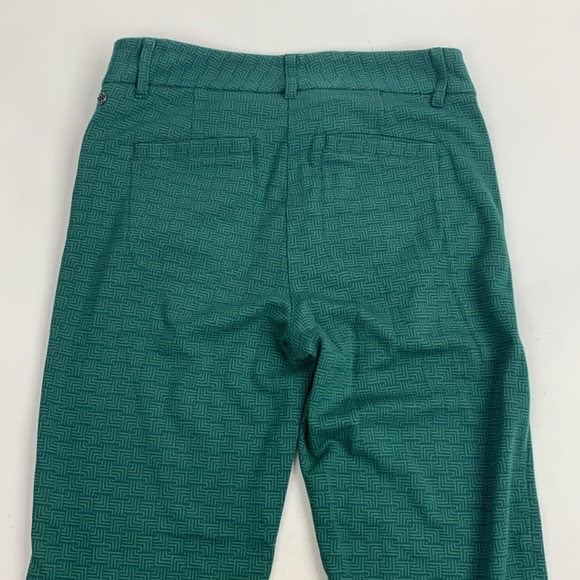 Betabrand Straight leg dress pants Green XS Zip button 4 pocket Cuff hem Stretch - Picture 4 of 13